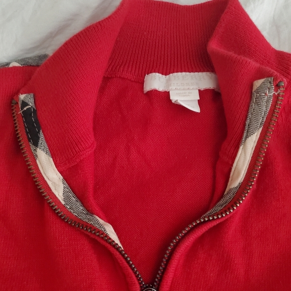 ❤ Toddler's Burberry pullover, cotton knit, half zip sweater ♥ - Picture 5 of 6